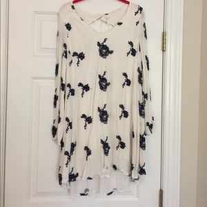 Free People Embroidered Dress Small White